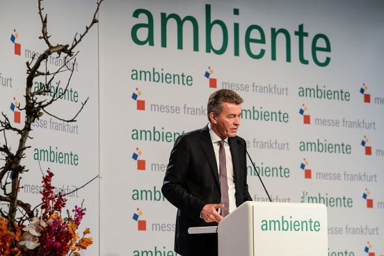 Der Geschäftsführer der Messe Frankfurt, Detlef Braun, unterstreicht auf Pressekonferenz Bedeutung der Ambiente als Zugpferd des internationalen Handels (Bild: Messe Frankfurt Exhibition GmbH / Pietro Sutera)